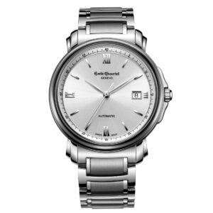 EMILE-CHOURIET Lac Leman Gent's Silver Dial Stainless Steel Bracelet Automatic Dress Watch 08.1168.G39.6.8.28.6