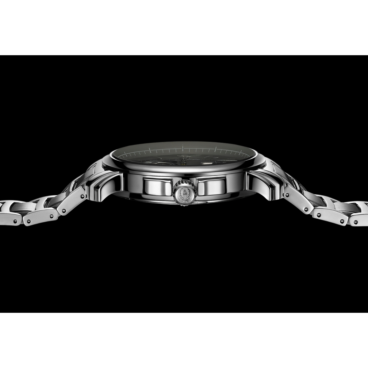 EMILE-CHOURIET Lac Leman Gent’s Silver Dial Stainless Steel Bracelet Automatic Dual-Time Dress Watch 15.1168.G42.6.8.28.6