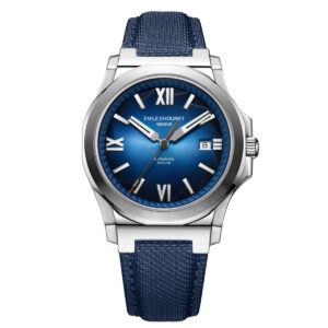 EMILE-CHOURIET Challenger Cliff Gent's Blue Dial Blue Canvas Strap Automatic Sports Watch 08.1170.G.6.6.N8.2