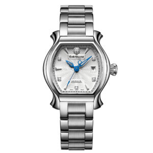 EMILE-CHOURIET Contemporary Luxury Elegant Ladies White Dial Stainless Steel Bracelet Automatic Diamond Dress Watch 06.1138.L.6.8.26.6