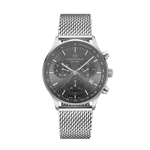 CONTINENTAL Gent's Grey Dial Stainless Steel Mesh Bracelet Chronograph 22001.GC101680