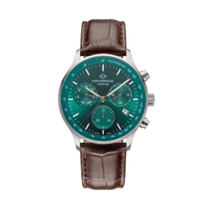 CONTINENTAL Gent's Green Dial Brown Leather Strap Chronograph 22001.GC156950
