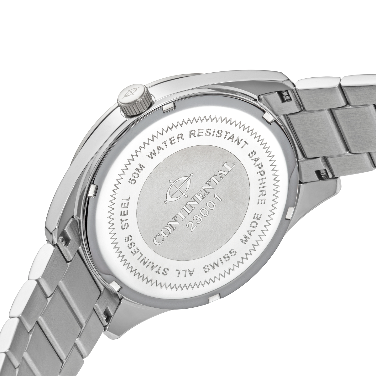 CONTINENTAL Gent’s Round Blue Dial Stainless Steel Bracelet Dress Watch 23001-GD101830