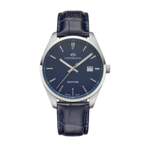 CONTINENTAL Gent's Round Blue Dial Blue Leather Strap Dress Watch 23001-GD158830