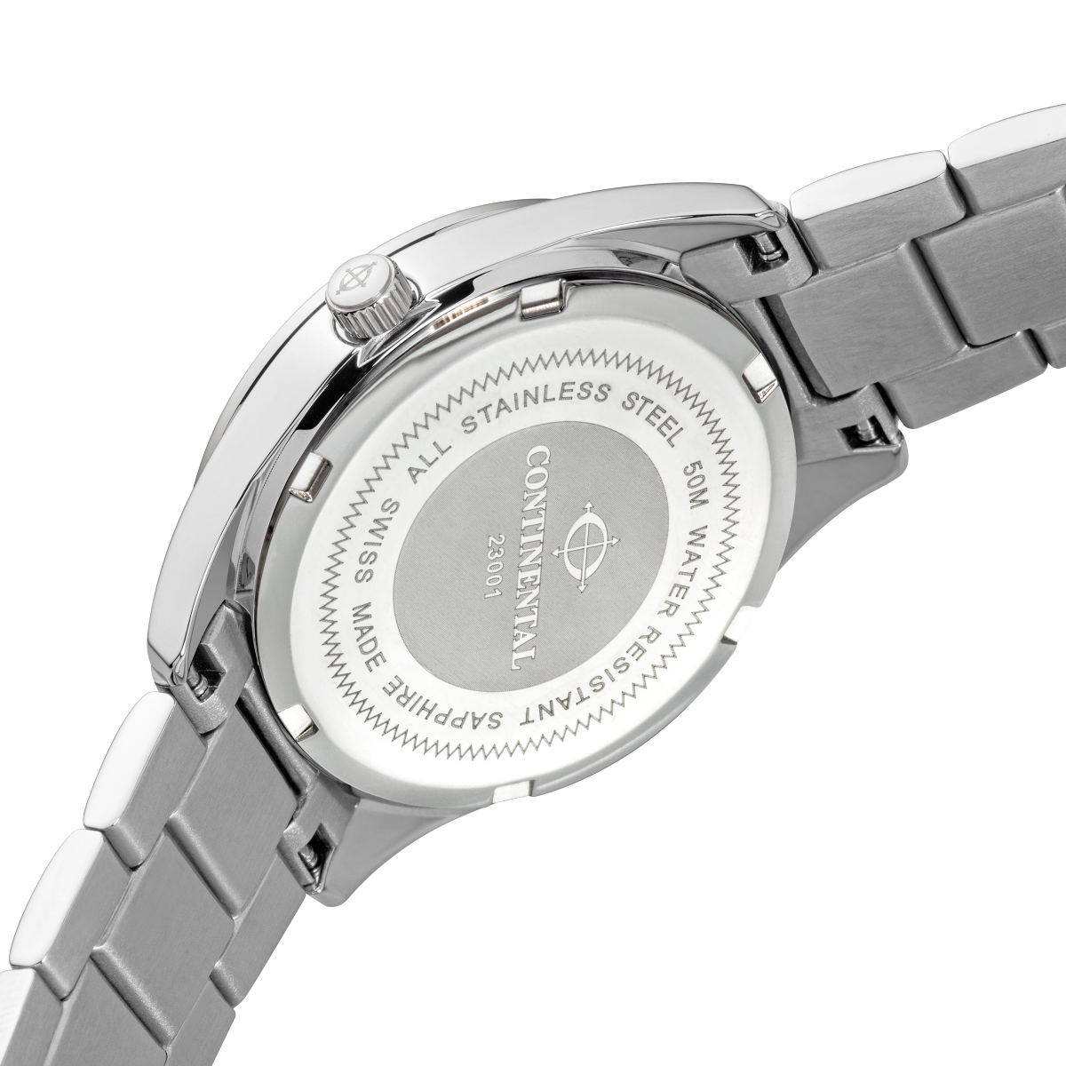 CONTINENTAL Ladies Round Blue Dial Stainless Steel Bracelet Dress Watch 23001-LD101830