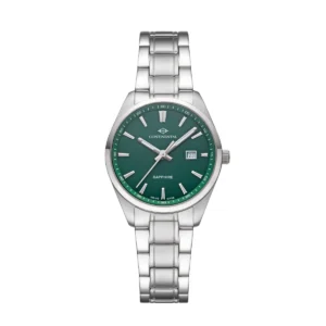 CONTINENTAL Ladies Round Green Dial Stainless Steel Bracelet Dress Watch 23001-LD101950