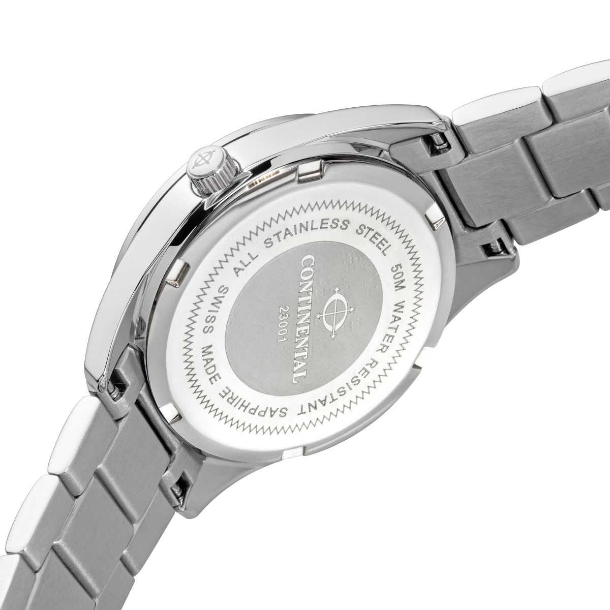 CONTINENTAL Ladies Round Green Dial Stainless Steel Bracelet Dress Watch 23001-LD101950