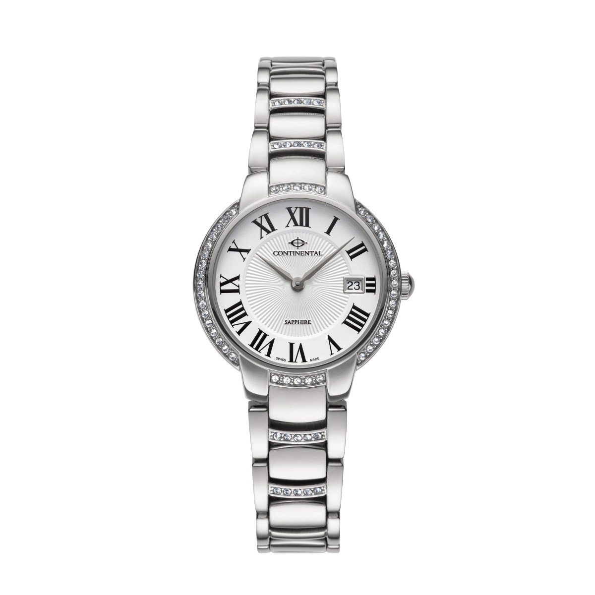 CONTINENTAL Ladies Silver Dial Stainless Steel Bracelet Dress Watch 24002-LD101111