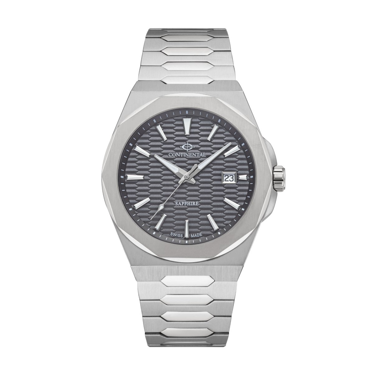 CONTINENTAL Gent's Dark Grey Dial Stainless Steel Bracelet Dress Watch 24501-GD101680