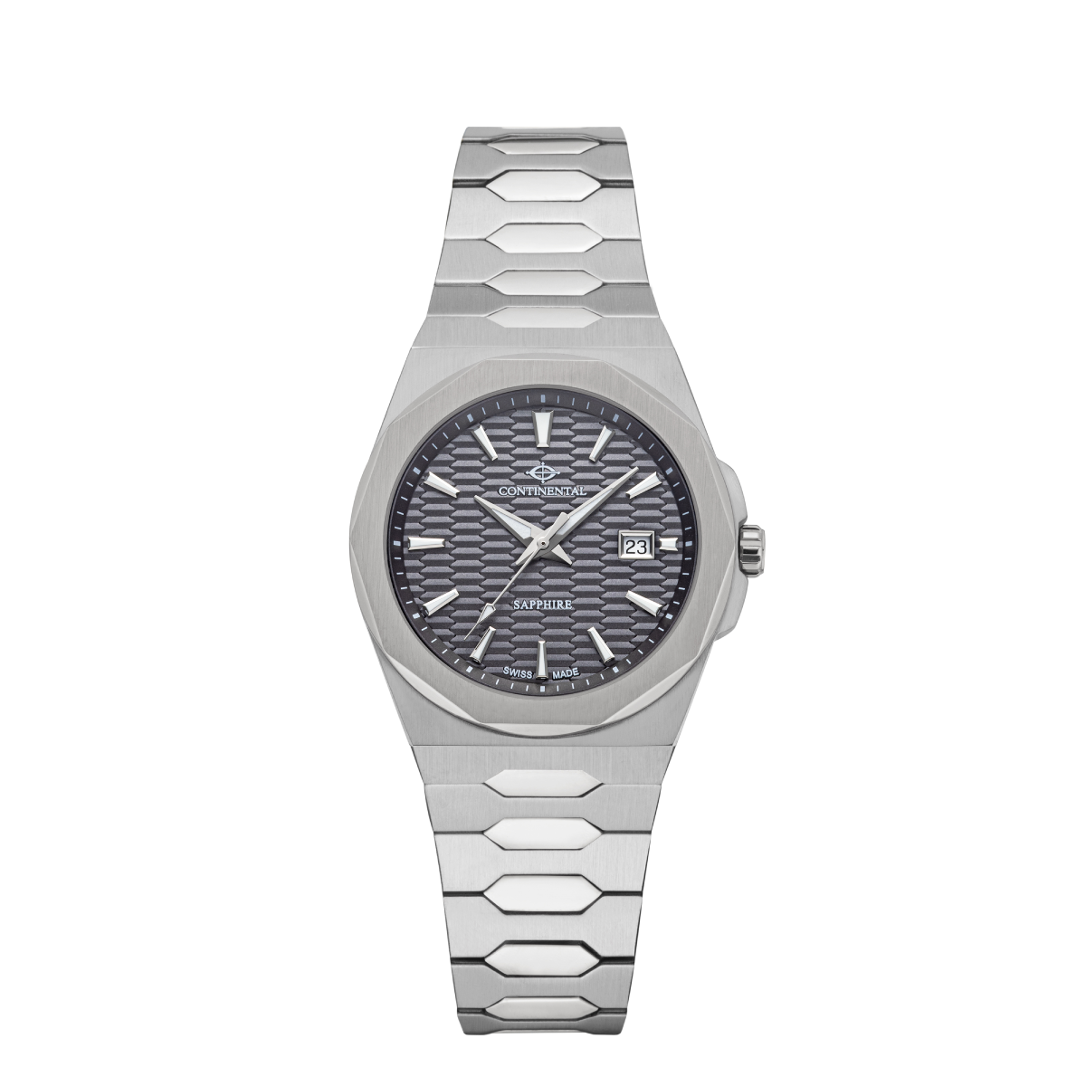 CONTINENTAL Ladies Dark Grey Dial Stainless Steel Bracelet Dress Watch 24501-LD101680