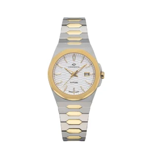 CONTINENTAL Ladies Silver Dial Two Tone Yellow Gold PVD Stainless Steel Bracelet Dress Watch 24501-LD312130