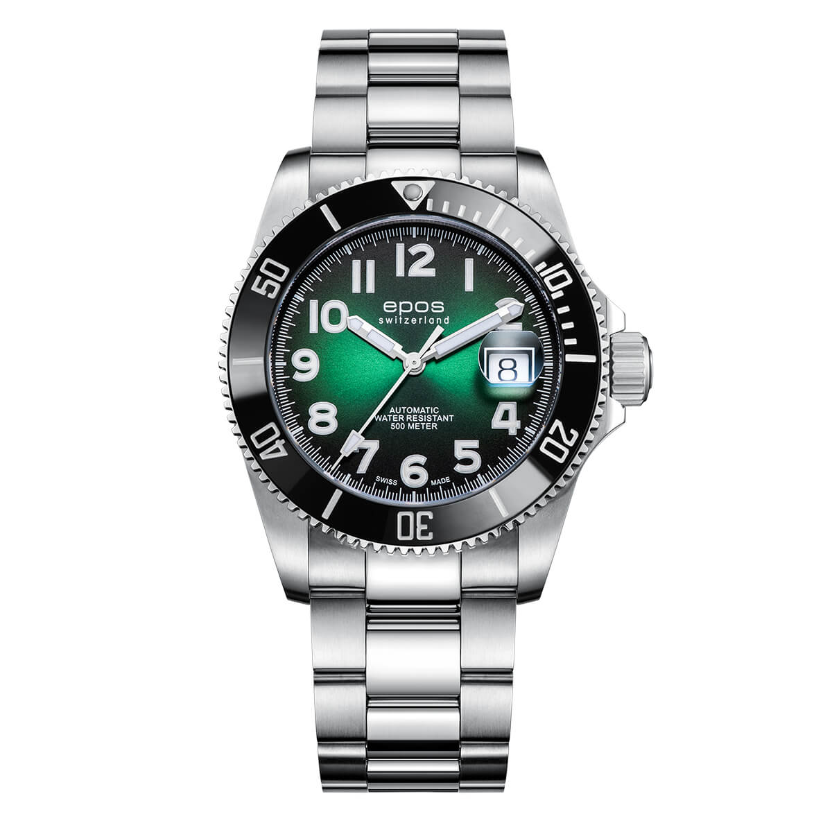 EPOS Gent’s Green Dial Titanium Automatic Dive Watch 3504.131.80.33.90