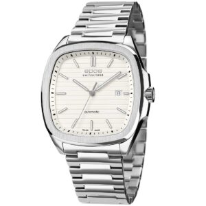 EPOS Gent's White Dial Stainless Steel Bracelet Automatic Sports Watch 3511.152.20.10.30
