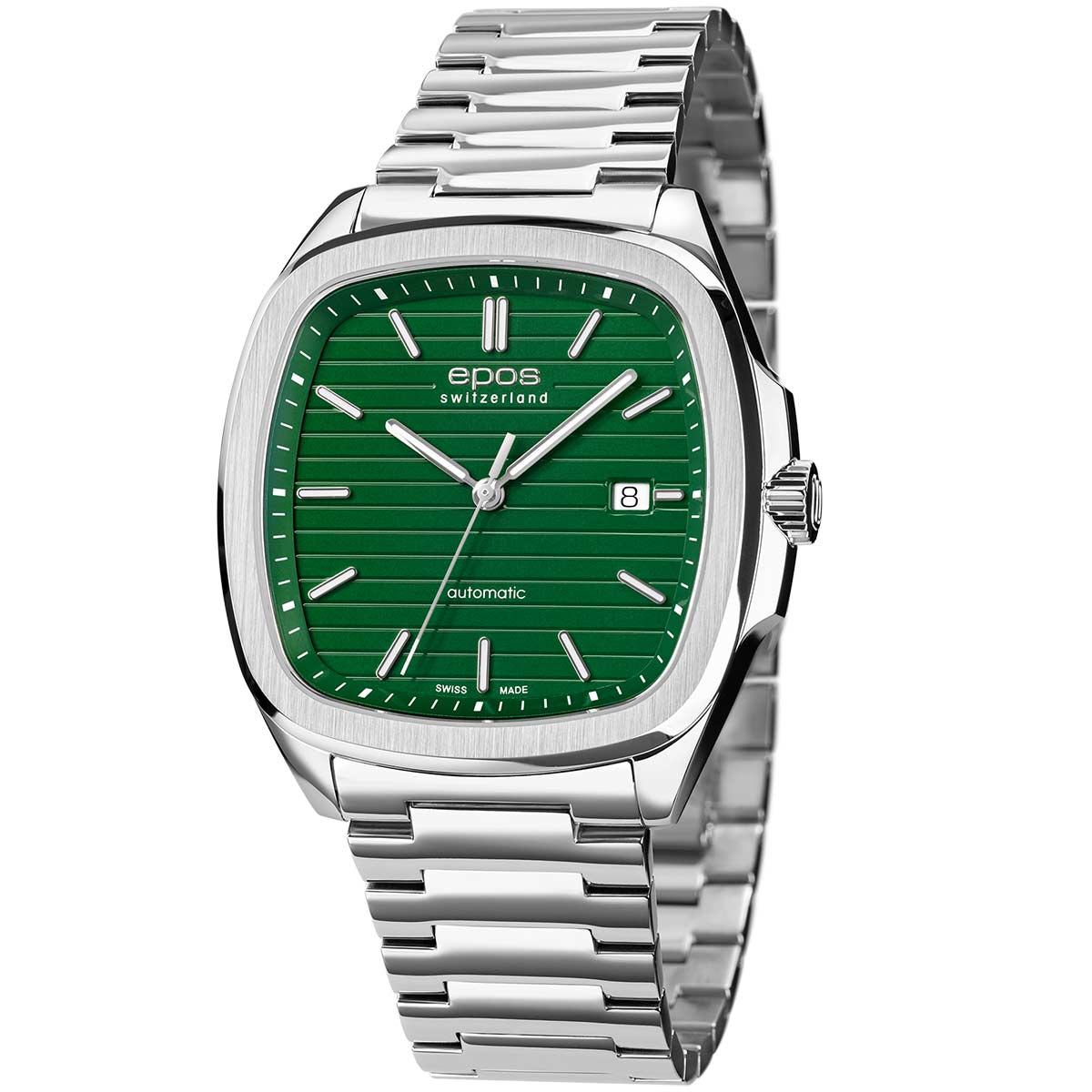 EPOS Gent's Green Dial Stainless Steel Bracelet Automatic Sports Watch 3511.152.20.13.30