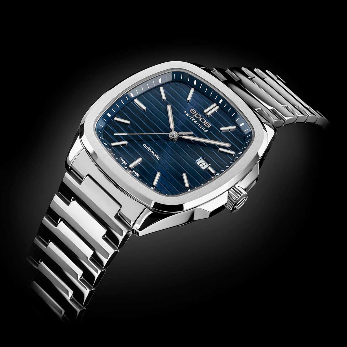 EPOS Gent’s Blue Dial Stainless Steel Bracelet Automatic Sports Watch 3511.152.20.16.30