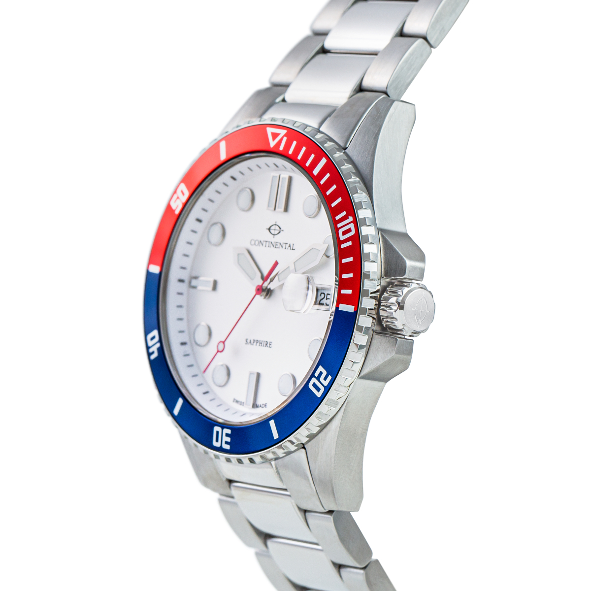 CONTINENTAL Gent’s White Dial Stainless Steel Bracelet Sports Watch 20504.GD101130