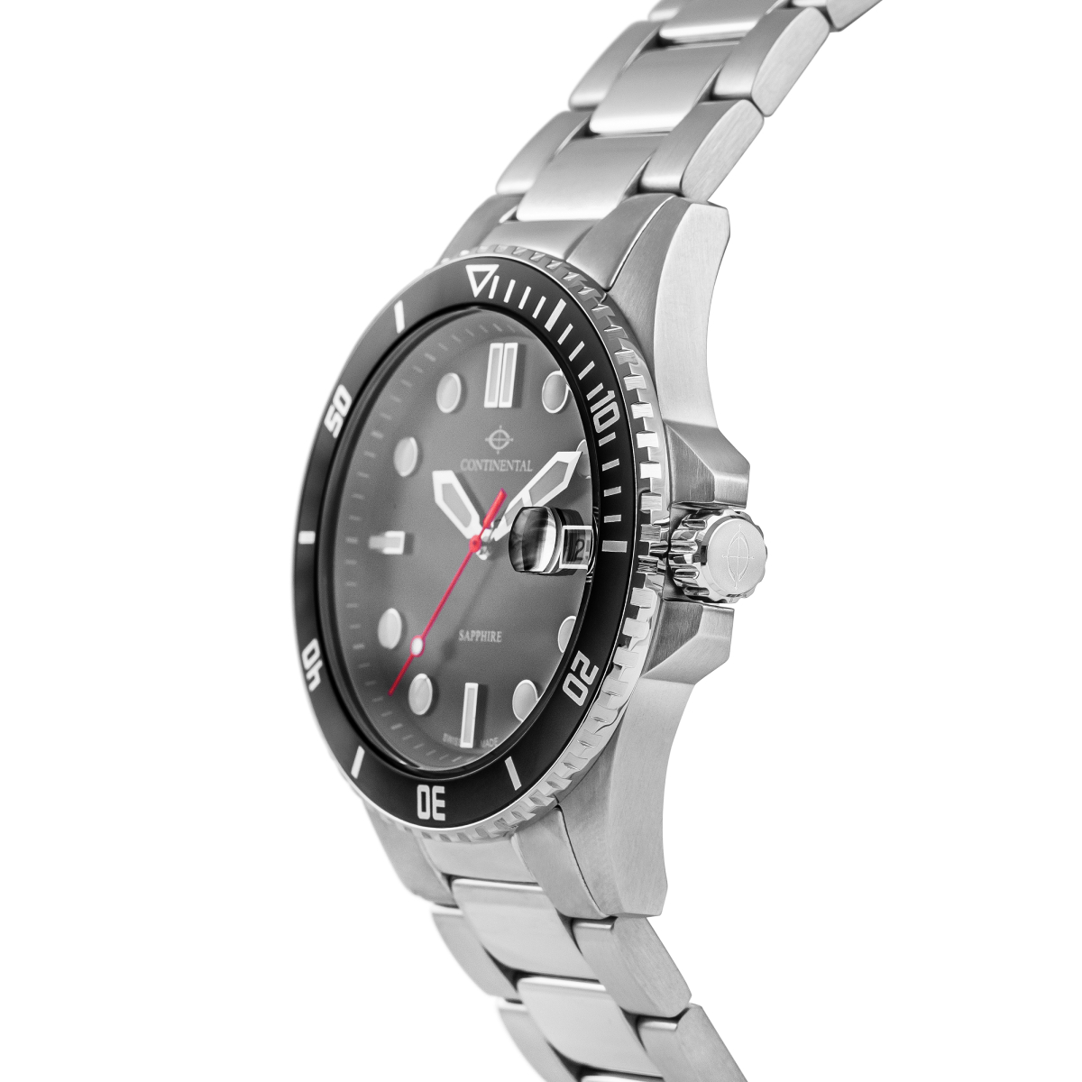 CONTINENTAL Gent’s Black Dial Stainless Steel Bracelet Sports Watch 20504.GD101430