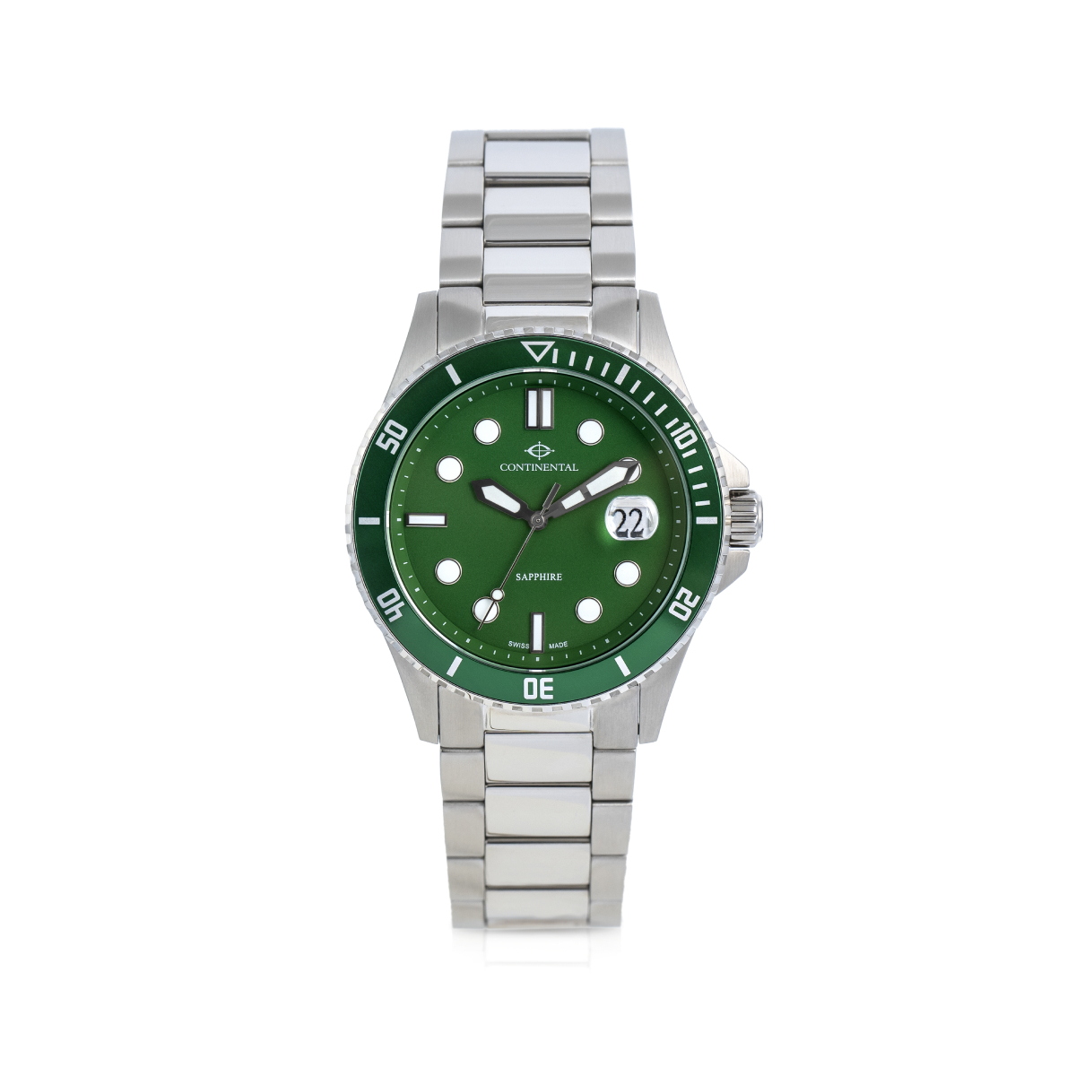 CONTINENTAL Gent's Green Dial Stainless Steel Bracelet Sports Watch 20504.GD101950