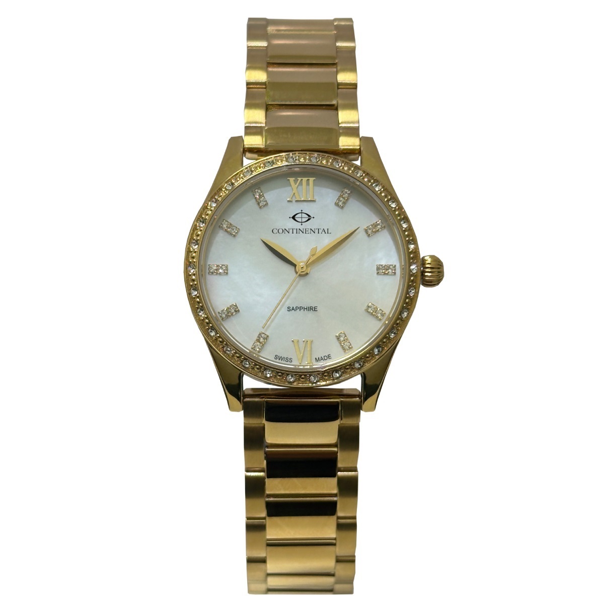 CONTINENTAL Ladies White Dial Yellow Gold Stainless Steel Bracelet Dress Watch 18101.LT202501