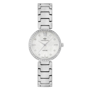 CONTINENTAL Ladies White Dial Stainless Steel Bracelet Dress Watch 19601.LT101501