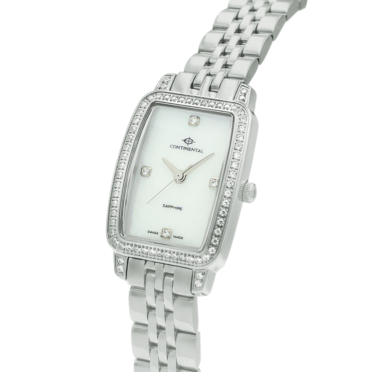 CONTINENTAL Ladies White Dial Stainless Steel Bracelet Dress Watch 20351.LT101501