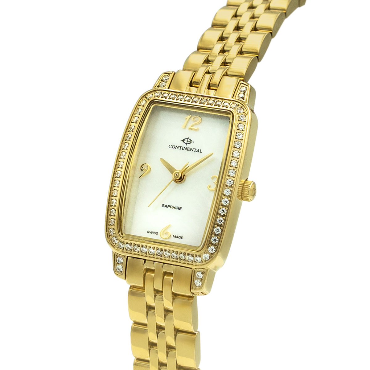 CONTINENTAL Ladies White Dial Yellow Gold Stainless Steel Bracelet Dress Watch 20351.LT202521
