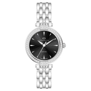 CONTINENTAL Ladies Black Dial Stainless Steel Bracelet Dress Watch 22502.LT101431
