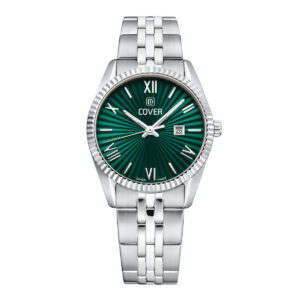 COVER Alston Ladies Elegant Green Dial Stainless Steel Bracelet Dress Watch CO217.04