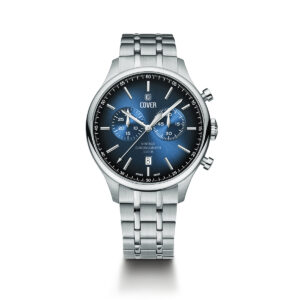 COVER Chapman Gents Chronograph Blue Dial Stainless Steel Bracelet Sports Watch CO192.08