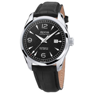 EPOS Passion Gent's Black Dial Black Leather Strap Dress Watch 3401.132.20.55.25