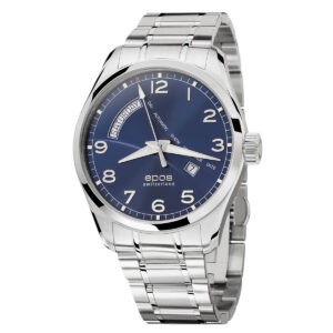 EPOS Passion Gents Blue Dial Stainless Steel Bracelet Day & Date Automatic Dress Watch 3402.142.20.36.30