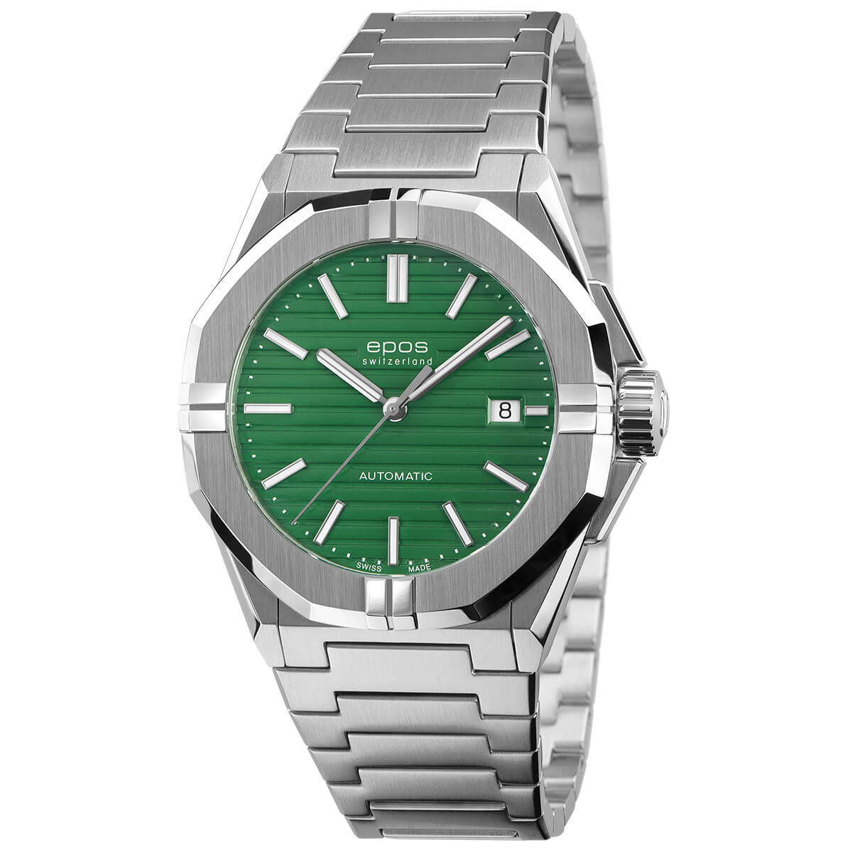 EPOS Gent's Green Dial Stainless Steel Bracelet Automatic Sports Watch 3506.132.20.13.30