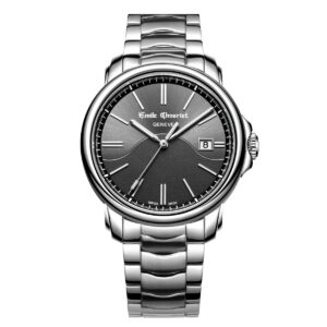 EMILE-CHOURIET Heritier Gent's Black Dial Stainless Steel Bracelet Automatic Dress Watch 08.1188.G.6.6.68.6