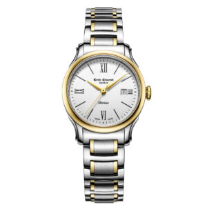EMILE-CHOURIET Heritier Ladies White Dial Two Tone Yellow Gold Stainless Steel Automatic Dress Watch 19.1128.L.6.0.28.0