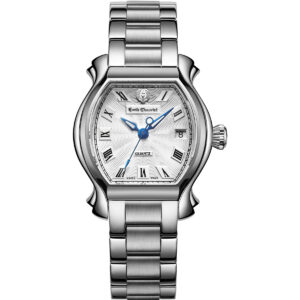 EMILE-CHOURIET Contemporary Luxury Ladies White Dial Stainless Steel Bracelet Dress Watch 56.1138.L