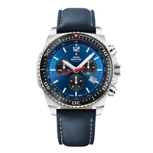 SWISS MILITARY Gent's Blue Dial Blue Leather Strap Chronograph Sports Watch SM34093.04