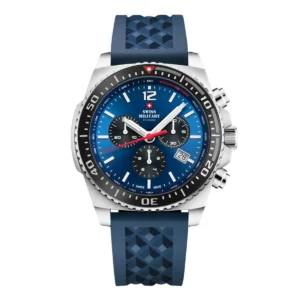SWISS MILITARY Gent's Blue Dial Blue Silicon Strap Chronograph Sports Watch SM34093.06