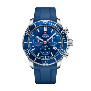 SWISS MILITARY Gent's Blue Dial Blue Silicon Strap Chronograph Sports Watch SM34103.08