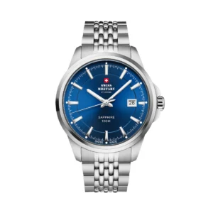 SWISS MILITARY Gent's Blue Dial Stainless Steel Bracelet Classic Dress Watch SM34104.03