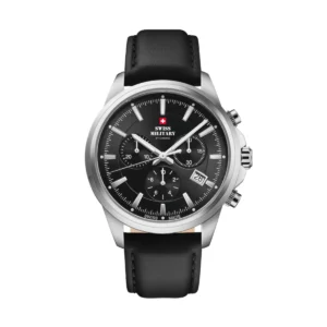 SWISS MILITARY Gent's Black Dial Black Leather Strap Chronograph Dress Watch SM34107.10