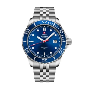 SWISS MILITARY Gent's Blue Dial Stainless Steel Bracelet Sports Watch SM34109.02