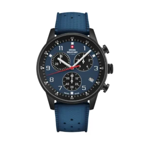SWISS MILITARY Gent's Blue Dial Blue Leather Strap Chronograph Dress Watch SM34114.13