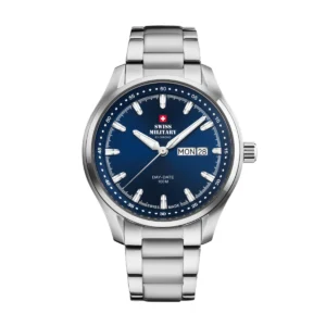 SWISS MILITARY Gent's Blue Dial Stainless Steel Bracelet Watch SM34116.03
