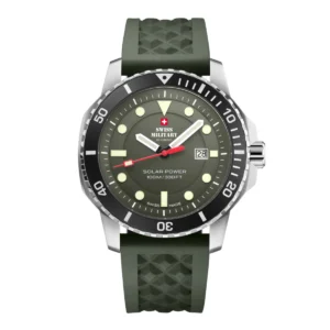 SWISS MILITARY Gent’s Solar Green Dial Green Silicon Strap Sports Watch SMS34102.05