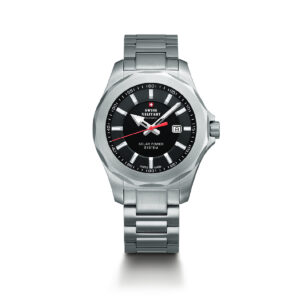 SWISS MILITARY Gent’s Solar Black Dial Stainless Steel Bracelet Sports Watch SMS34073.01